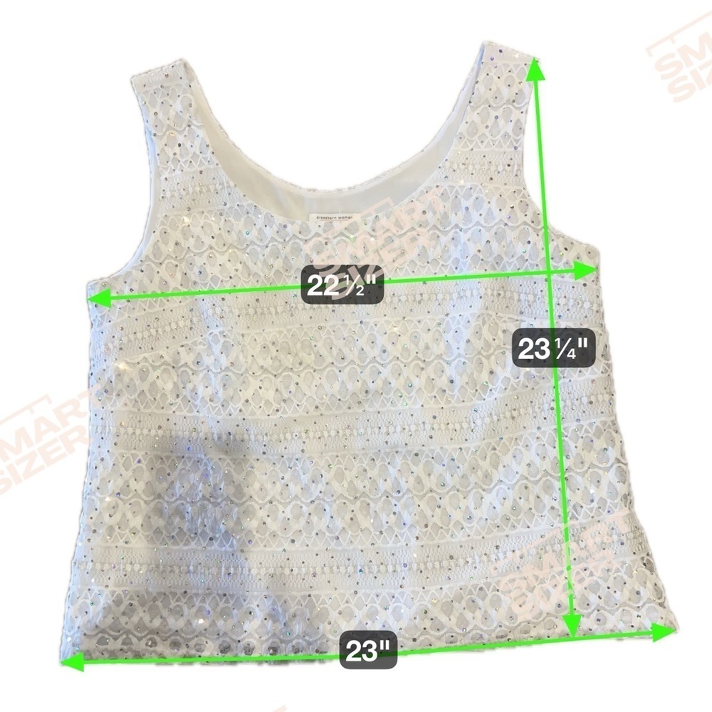 Dress barn. Sparkly stretch lace tank top. Size 16W - Picture 7 of 7